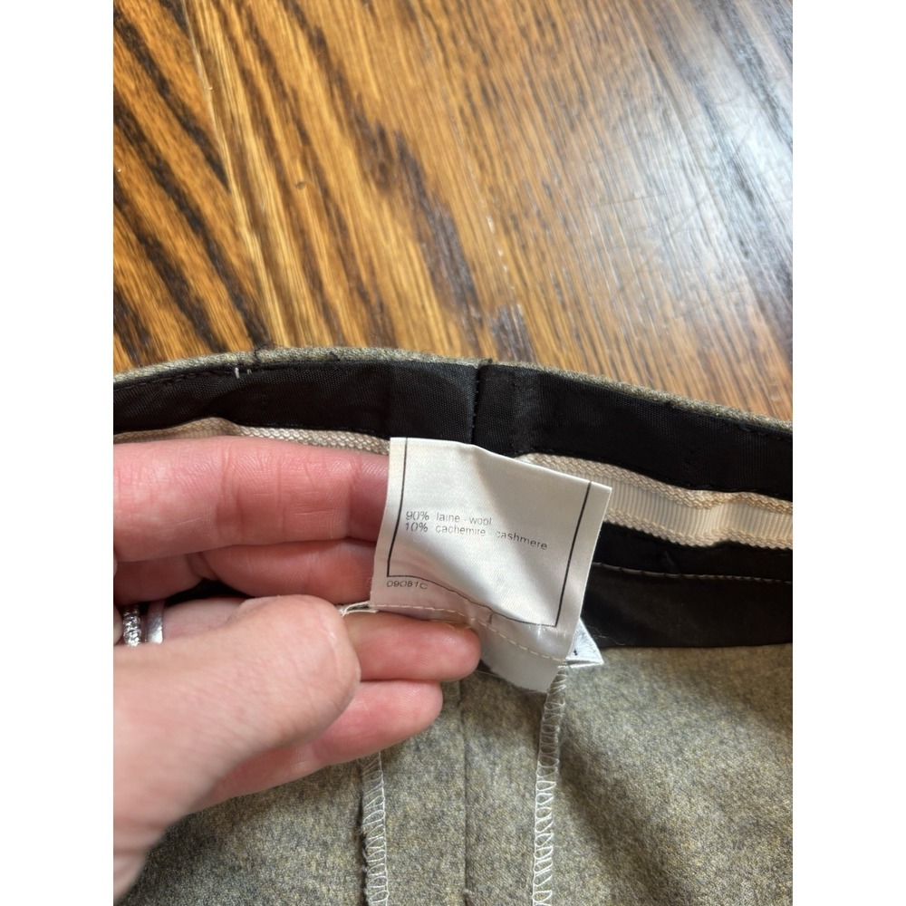 Chanel Vintage 1999 Autumn Collection Beige Wool Cashmere Pants Size 42 Workwear - Picture 6 of 8